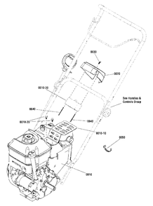 Engine Group Diagram and Parts List for SS22E (1696314-00)(2012) Briggs and Stratton Snow Blower